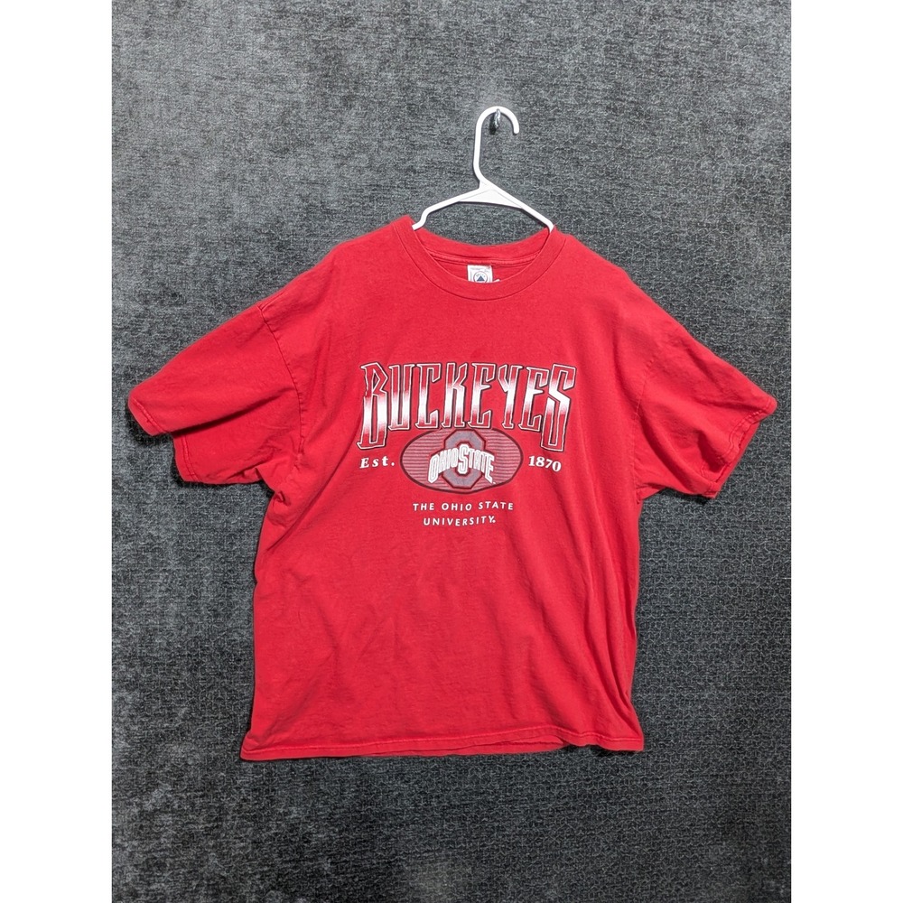 Ohio State University Buckeyes T-Shirt Red Delta Pro Weight XXL Short Sleeve